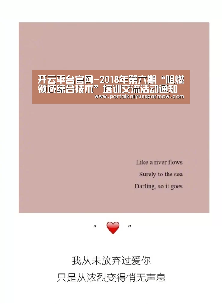 开云平台官网-2018年第六期“阻燃领域综合技术”培训交流活动通知(图3) 开云官方登录